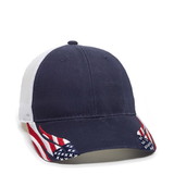Outdoor Cap FLG-300M Mesh Back, Structured, American Flag