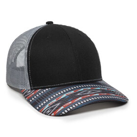 Outdoor Cap OC771P Slight Pre-Curved Sublimated Visor Cap