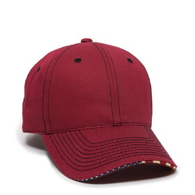 Outdoor Cap USA-800 Structured with Flag Sandwich Cap