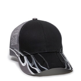 Outdoor Cap WAV-605M Embroidered Wave Design with Mesh Back Cap