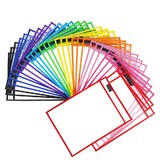 Muka Assorted Color Dry Erase Pocket Reusable 10 x 13 Inch Dry Erase Sleeves, 350 Pack/Case for wholesale