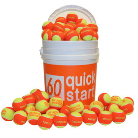 Oncourt Offcourt BQ6036 Quick Start 60 w/slogans 36 Felt Balls in Bucket
