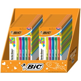 (Case of 24) Bic BLP52-AST Brite Liner 5-Pack Counter Display, Case of 24