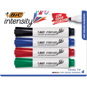 BIC Intensity Low Odor Dry Erase Marker Tank Chisel Tip