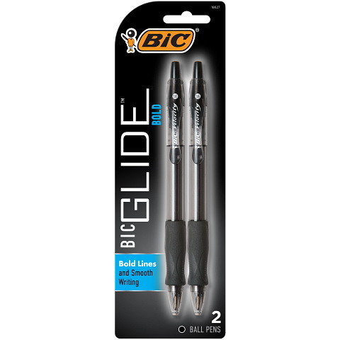 BIC Glide Exact Retractable Ball Point Pen, Fine Point (0.7 mm), Black, 12  Count