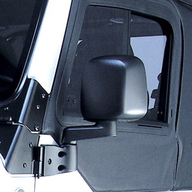 Omix-Ada 11002.11 Door Mirror, Black, Left Side; 87-06 Jeep Wrangler