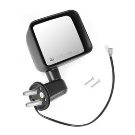 Omix-Ada 11002.24 Heated Power Mirror, Right, Black; 11-13 Jeep Wrangler JK