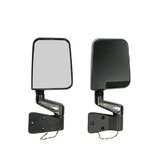 Rugged Ridge 11015.01 Door Mirror Kit, LED Turn Signals, Black; 87-02 Jeep Wrangler YJ/TJ