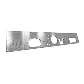 Rugged Ridge 11144.12 Dash Panel with Pre-Cut Holes, Stainless Steel; 76-86 Jeep CJ Models