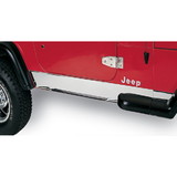 Rugged Ridge 11145.01 Rocker Panel Cover, Stainless Steel; 87-95 Jeep Wrangler YJ