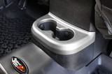 Rugged Ridge 11152.18 Cup Holder Trim, Brushed Silver, 2nd Row; 11-16 Jeep Wrangler JK