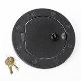 Rugged Ridge 11229.06 Locking Gas Cap Door, Textured Black; 07-16 Jeep Wrangler JK/JKU