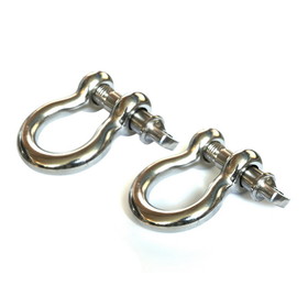 Rugged Ridge 11235.05 D-Ring Shackles,  3/4 Inch, Stainless Steel, Pair