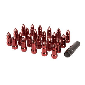 Alloy USA 11290 Lug, Bullet Style, Red, 1/2-20