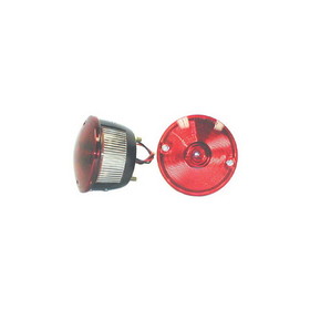 Omix-Ada 12403.01 Left Round Tail Lamp; 45-75 Willys/CJ