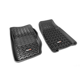 Rugged Ridge 12920.25 Floor Liners, Front, Black; 84-01 Jeep Cherokee XJ