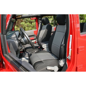 Rugged Ridge 13214.09 Neoprene Front Seat Covers, Black/Gray; 07-10 Jeep Wrangler JK