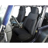 Rugged Ridge 13242.01 Fabric Front Seat Covers, Black; 76-90 Jeep CJ/Wrangler YJ