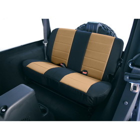 Rugged Ridge 13262.04 Neoprene Rear Seat Covers, Tan; 80-95 Jeep CJ/Wrangler YJ