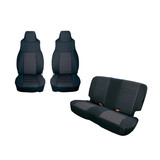 Rugged Ridge 13292.01 Seat Cover Kit, Black; 97-02 Jeep Wrangler TJ