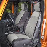 Rugged Ridge 13295.09 Seat Cover Kit, Black/Gray; 07-10 Jeep Wrangler Unlimited JKU, 4 Door
