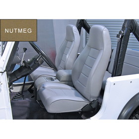 Rugged Ridge 13402.07 High-Back Front Seat, Reclinable, Nutmeg; 76-02 Jeep CJ/Wrangler YJ/TJ