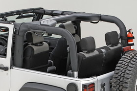 Rugged Ridge 13613.06 Roll Bar Cover, Black Vinyl; 07-16 Jeep Wrangler JK