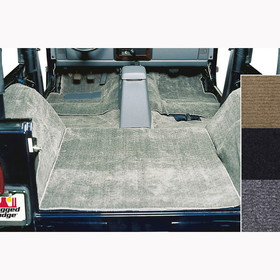 Rugged Ridge 13690.09 Deluxe Carpet Kit, Gray; 76-95 Jeep CJ/Wrangler YJ