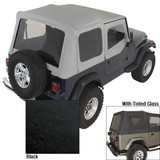 Rugged Ridge 13702.15 Soft Top, Door Skins, Black, Tinted Windows; 88-95 Jeep Wrangler YJ