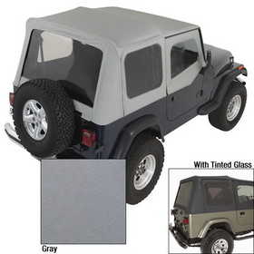 Rugged Ridge 13722.09 XHD Soft Top, Charcoal, Tinted Windows; 88-95 Jeep Wrangler YJ