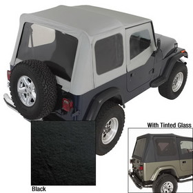 Rugged Ridge 13722.15 XHD Soft Top, Black, Tinted Windows; 88-95 Jeep Wrangler YJ