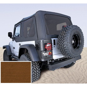 Rugged Ridge 13724.33 XHD Soft Top, Tan, Tinted Windows; 97-06 Jeep Wrangler TJ
