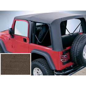 Rugged Ridge 13729.36 XHD Soft Top, Khaki, Clear Windows; 97-06 Jeep Wrangler TJ