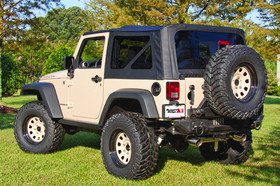 Rugged Ridge 13736.01 XHD Soft Top, Black, Tinted Windows; 07-09 Jeep Wrangler JK