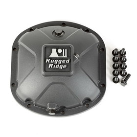 Rugged Ridge 16595.13 Boulder Aluminum Differential Cover, Dana 30, Black, Universal