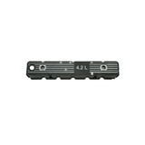 Omix-Ada 17401.08 Blk Alum Valve Cover, 4.2L Logo; 80-91 Jeep Models