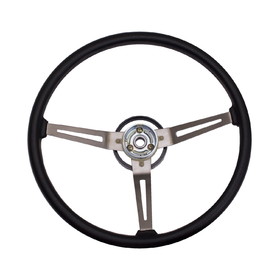 Omix-Ada 18031.05 This black vinyl steering wheel from Omix fits 76-95 Jeep CJ & Wrangler.