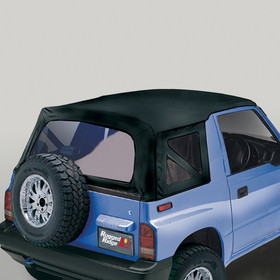 Rugged Ridge 53703.15 Soft Top, Black Denim, Clear Windows; 95-98 Suzuki Sidekicks