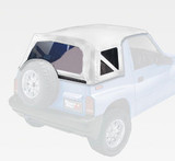Rugged Ridge 53722.52 XHD Soft Top, White Denim, Clear; 88-94 Suzuki Sidekick/Geo Tracker