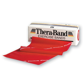 TheraBand 1431T Resistance Band 5&quot; x 18' - Red Medium