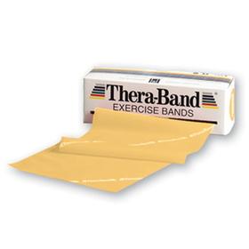 TheraBand 7028T Resistance Band 5&quot; x 18' - Tan Extra Thin