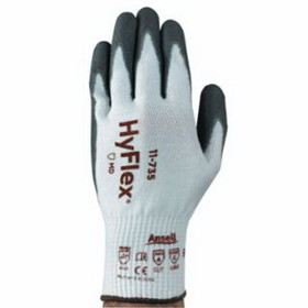 HyFlex 11-735-7 Lightweight Intercept Cut-Resistant Gloves, Size 7, White/Gray