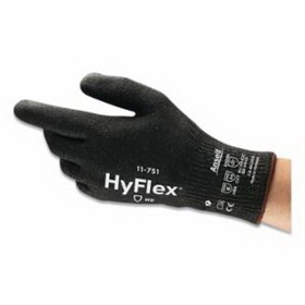 HyFlex 11-751-8 11-751 Cut-Resistant Gloves, Size 8, Black