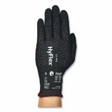 HyFlex 11591-0100 11-591 Medium-Duty Nitrile Palm-Coated Gloves, Black With Black Coating