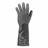 Ansell 38-514-7 ChemTek Protective Gloves, Black, Size 7
