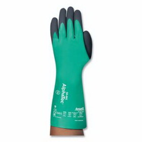 AlphaTec AlphaTec&#174; 58-005 Nitrile/Neoprene Coated Supported Chemical Resistant Gloves, Green