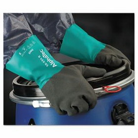 AlphaTec 58-530B-090 AlphaTec&#174; 58-530B/58-535B Gloves, 9, Grey/Teal, 12 in Cuff, 58-530B