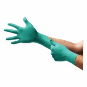 Ansell 012-92-600-6.5-7 92-600 Nitrile Powder-Free Disposable Gloves, Smooth, 4.9 mil Palm/5.5 mil Fingers, Green