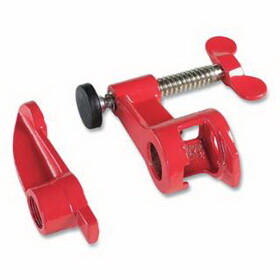 Bessey PC34-DR Pipe Clamp, Twist Handle, 2-1/2 in Throat Depth, 3/4 in Opening, 1-3/16 in Jaw Width, 440 lb Clamping Force
