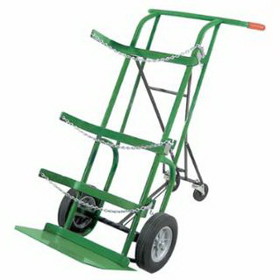 Anthony'S 55-3B-FRA Retractable Dual-Cylinder Delivery Carts, 10 In Solid Rubber/Plastic Rim Wheels